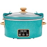 thumbnail image 2 of Pioneer Woman 6 Qt Digital Slow Cooker With Locking Lid - Teal Speckle Design 2 of 5