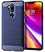 LG G7 ThinQ Case, LG G7 Case, Asmart Resilient Shock Absorption LG G7 ThinQ Case Slim Carbon Fiber Bumper Cover Flexible TPU Protective Phone Case for LG G7 ThinQ (Blue)