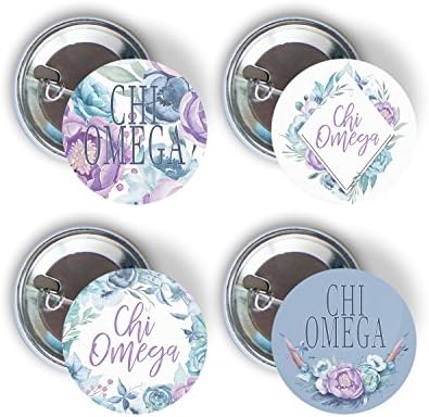 Desert CactusChi Omega Buttons Pin Sorority Pink Floral 3 Pieces of Variety Buttons Pin Back Badge 2.25-inch chi o