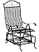 Iron Outdoor Single Patio Glider Chair