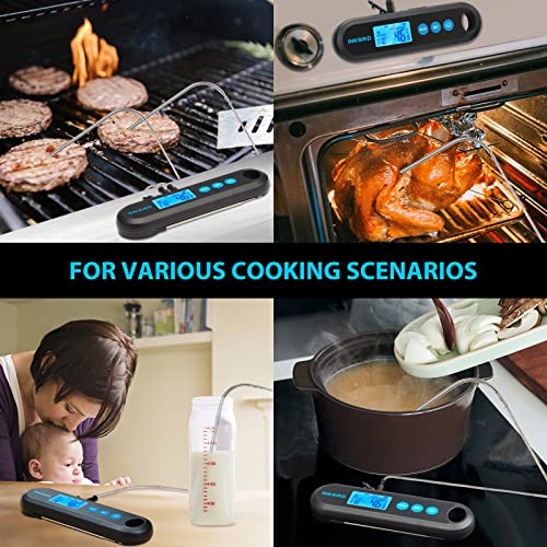 INKBIRD Professional Digital Barbecue Bluetooth Kitchen Thermometer with 2 Stainless Steel Probe for Meat IHT-2PB BBQ Grill Oven