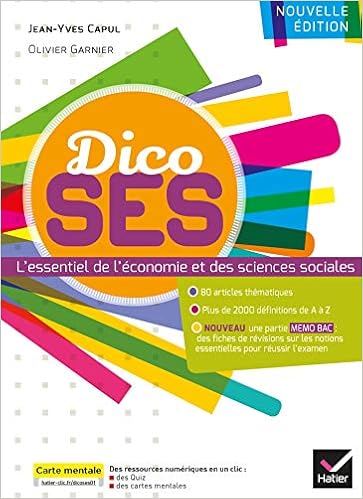 Amazon Fr Dico Ses Dictionnaire D Economie Et De Sciences Sociales Capul Jean Yves Garnier Olivier Livres