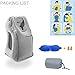 SmartDer Inflatable Travel Pillow, Airplane Pillow, Neck Pillow for Airplane Travel, Travel Pillows for Airplanes & Office Napping with Head & Neck Support (Grey)