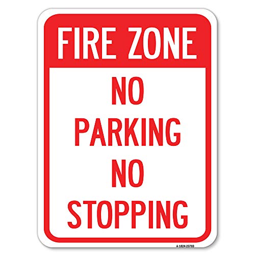 No Parking No Stopping | 18" X 24" Heavy-Gauge Aluminum Rust Proof Parking Sign…
