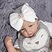 WILLTOO Newborn Lovely Soft Cute Hat Bow Baby Girl Hospital Beanie Hat (B)