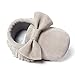 Voberry Baby Boys Girls Tassel Bow Soft Sole PU Leather Loafers Moccasin Sneakers (Grey, 3~6 Month)