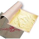 Foodkoncept Gold Leaf 100 Sheets for Art, Crafts Decoration, Gilding Crafting, Frames etc.