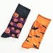 SherryDC Men's Halloween Pumpkins Bats Novelty Fun Crew Length Casual Dress Socks 2-Pack,One Size