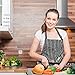 Syntus 2 Pack Adjustable Bib Apron Thicker Waterdrop Resistant with 2 Pockets Cooking Kitchen Aprons for Women Men Chef, Pinstripe Black White