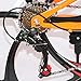 Max4out Mountain Bike Folding Bikes, 6 Spoke 21 Speed Shining SYS Double Disc Brake Suspension Fork Rear Suspension Anti-Slip (Orange, 26 in)thumb 2
