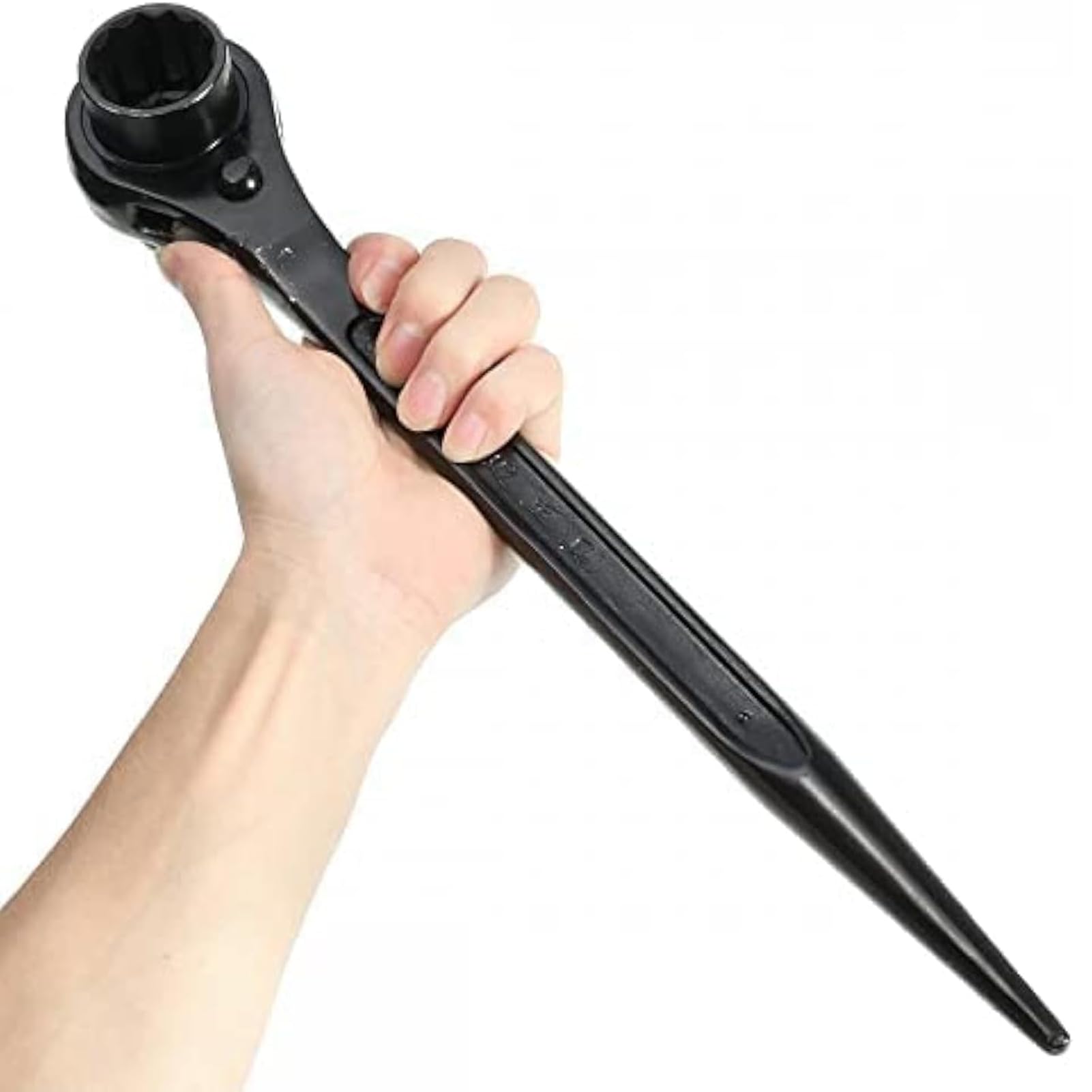 Elecbee Podger Spanner, Ratchet Podger Spanner, Steel Erect Spanners Scaffold Steel Erecting Ratcheting Socket Wrench Tools for Car Repair, Carpentry (13-17mm)