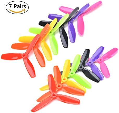 7 Pairs 3-Blade 5045 Propeller CW CCW 5x4.5x3 5 Inch for Quadcopters Multicopters Drones FPV Racer 7 Colors