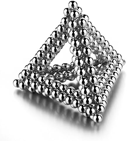 Laocui Silver Magnet Stones Energy Magnetic Balls 0.16" for Intelligence Development and Magical Education (216 Pcs)