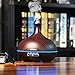 Aromatherapy Essential Oil Diffuser, GOOLOO 300ml Wood Grain Ultra Quiet Ultrasonic Air Aroma Cool Mist Humidifier with 7 Color Night Light, 4 Timer Settings, Waterless Auto Shut-off