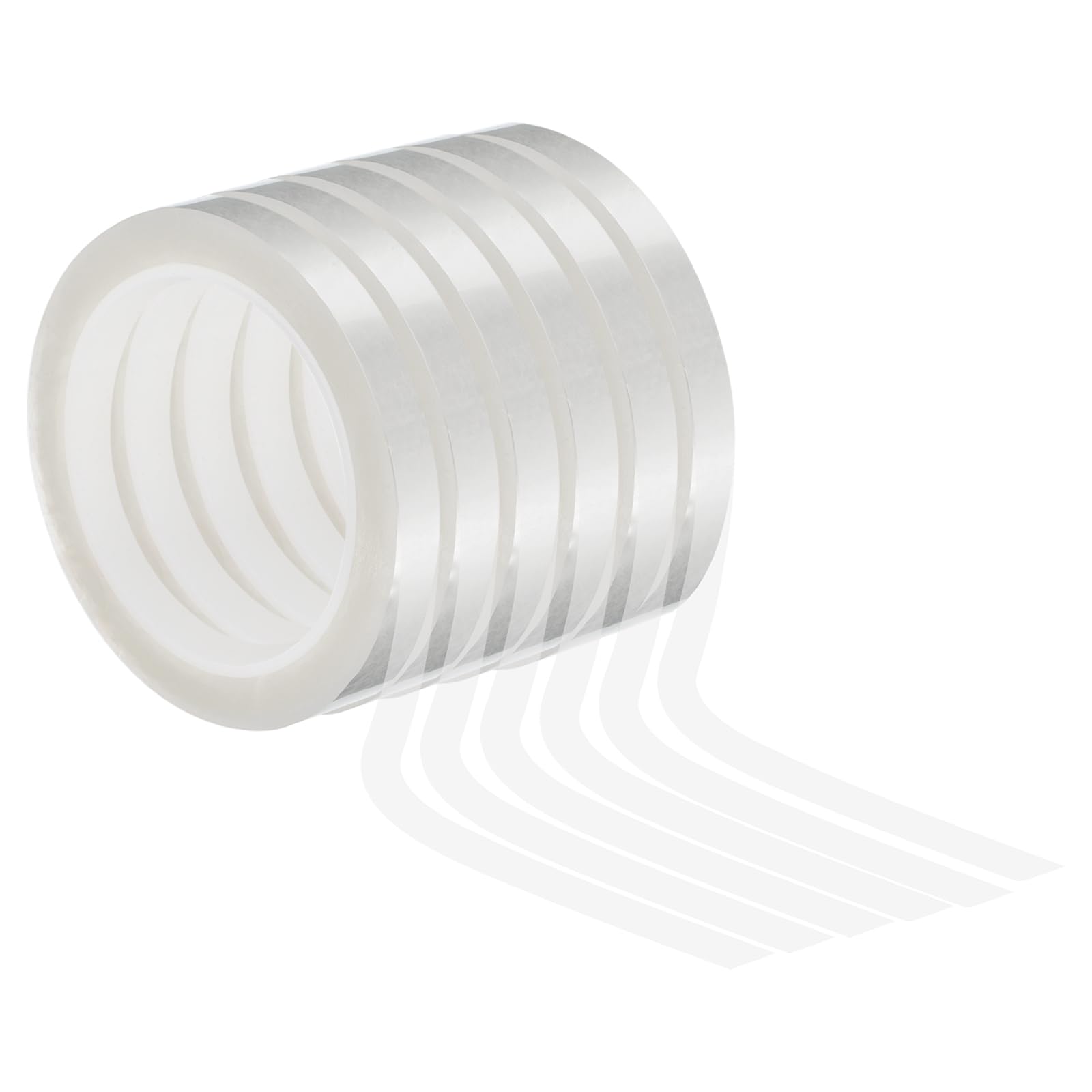 PATIKIL 3/8" Whiteboard Tape, 6 Pack Thin Dry Erase Tape for Graphic Chart Marking DIY Art, Transparent