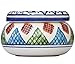SouvNear 4.6 Inch Moroccan Ashtray - Two-Piece Handmade Ceramic Small Ash Tray in Safi Design – Decorative Centerpiece for Home Office Table Patio Garden Indoor & Outdoor Décor – Smokers’ Gift