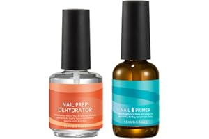 Sokgo Gel Nail Polish Nail Dehydrator and Primer, Nail Prep Dehydrator, Acid-Free Nail Primer, Drying Liquid Nail Primer Set, Nail Prep Dehydrator and Primer, Nail Supplies for Acrylic and UV Gels