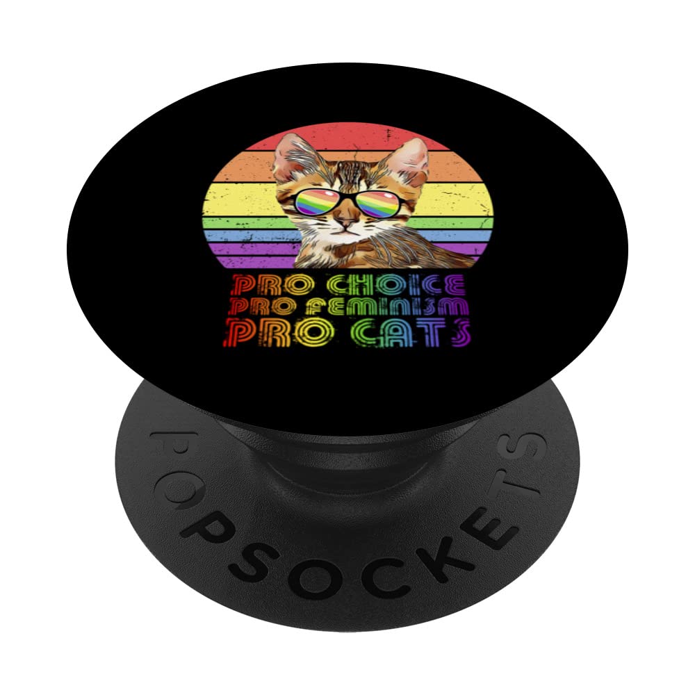 Pro Choice Pro Feminism Pro Cat LGBTQ Feminist PopSockets Swappable PopGrip