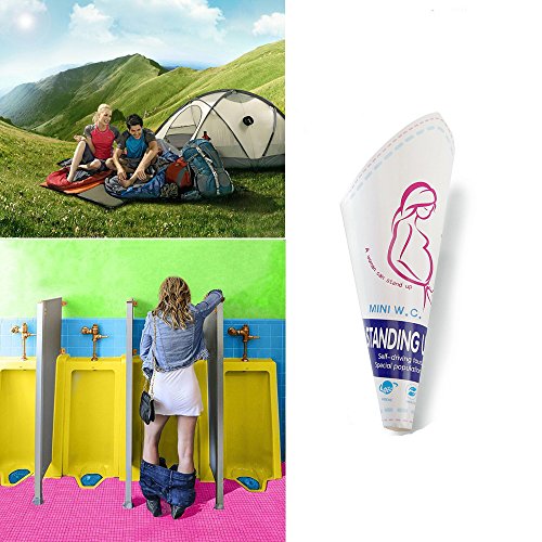 Kecho Female Portable Urination Device, Lets Women Pee Standing Up - Discreet Disposable Urinal Funnel for Women - Perfect for Traffic Jam, Travel, Outdoor Activities, Camping, Hiking - 20Pcs - Thumbnail 5