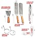 ZEN-T - 8 Piece Grill Griddle BBQ Tool Kit - Heavy Duty Professional Grade Stainless Steel BBQ Tools - Perfect Grilling Utensils for All Your Grilling Needs – Outdoor and Indoor BBQ (Brown)