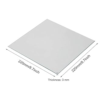 Impresora 3D - Placa de vidrio de borosilicato 220 x 220 x 3 mm ...