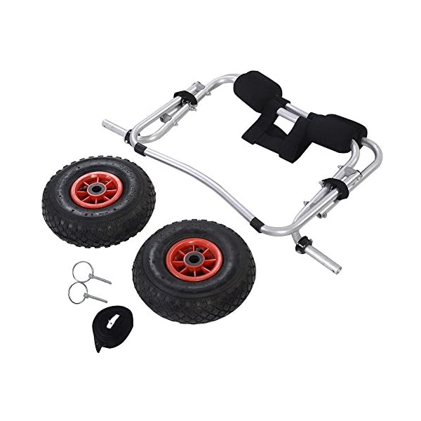 TOMTOP-Aluminum-Kayak-Jon-Boat-Canoe-Gear-Dolly-Cart-Trailer-Carrier-Trolley-Wheels TOMTOP-Aluminum-Kayak-Jon-Boat-Canoe-Gear-Dolly-Cart-Trailer-Carrier-Trolley-Wheels