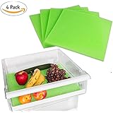 Fruit and Veggie Life Extender Liner by Tenquest 4-Pack, 15X14 Inch, Refrigerator Shelf - Produce Saver, Extends Life and Keeps Refrigerator Fresh Prevents Spoilage -Instructions Included