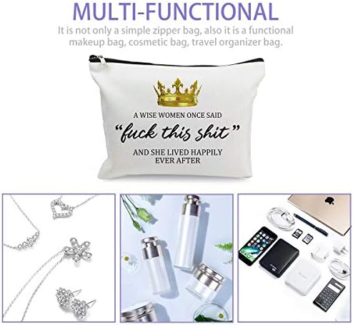 Makeup Cosmetic Bags for Women - Luck This S-hit - Funny Travel Bags Cotton Zipper Pouch for Birthday Retirement Birthday Anniversary Commemorative gifts 5 Makeup Cosmetic Bags for Women - Luck This S-hit - Funny Travel Bags Cotton Zipper Pouch for Birthday Retirement Birthday Anniversary Commemorative gifts