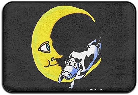 DDDHN Cow Moon Jump Doormat Entrance Mat Floor Mat Rug Indoor/Outdoor/Front Door/Bathroom Mats Rubber Non Slip
