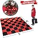 EasyGo Giant Checkers Game - Indoor Outdoor - Family Game - Lawn Game - 5' X 5' primary
