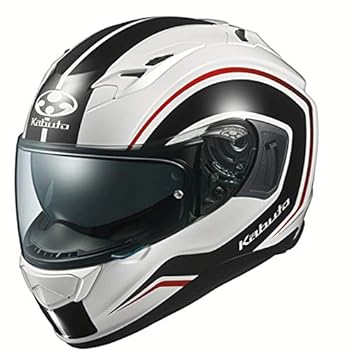 【クリックでお店のこの商品のページへ】オージーケーカブト(OGK KABUTO)バイクヘルメット フルフェイス KAMUI3 NACK(ナック) ホワイトブラック (サイズ：L) 584887