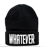 Winter Black Whatever Beanie Hat and Snapback Men and Women Winter Cap