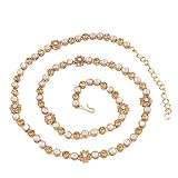 I Jewels Gold Plated Kundan & Stone Studded Kamarband/Belly Chain for Women B017
