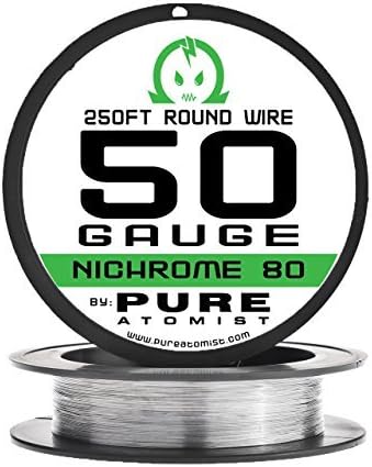 50g - Nichrome 80 50 gauge AWG 250ft. Roll resistance wire by Pure Atomist by Pure Atomist