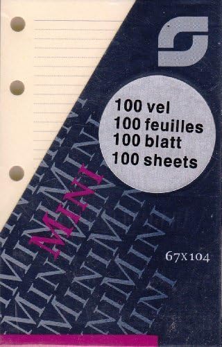SuccesMINI Note Paper Cream 100Sheets Ruled Notebook A8Organiser Insert XM10°C Notebook