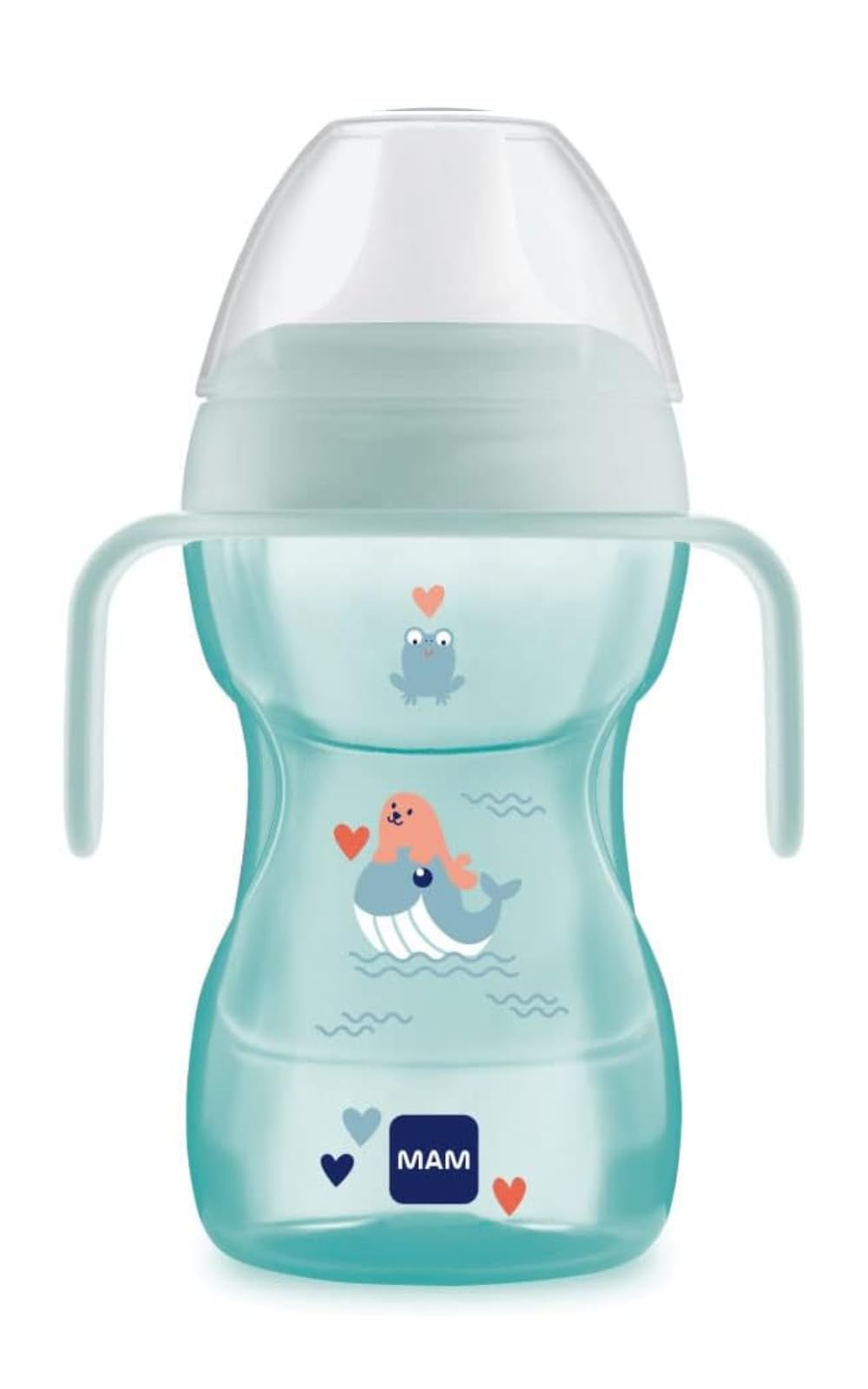 MAM Fun to Drink Cup with Handles and Hard Spout, 8+ Months, 270 ml, Light Blue