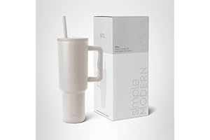 Simple Modern 40 oz Trek Tumbler with Handle and Straw | Insulated Stainless Steel Water Bottle Iced Coffee Cup Travel Mug | 