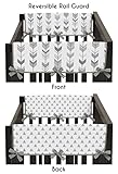 Sweet Jojo Designs 2-Piece Grey Side Crib Rail Guards Baby Teething Cover Protector Wrap for Woodland Arrow Collection by