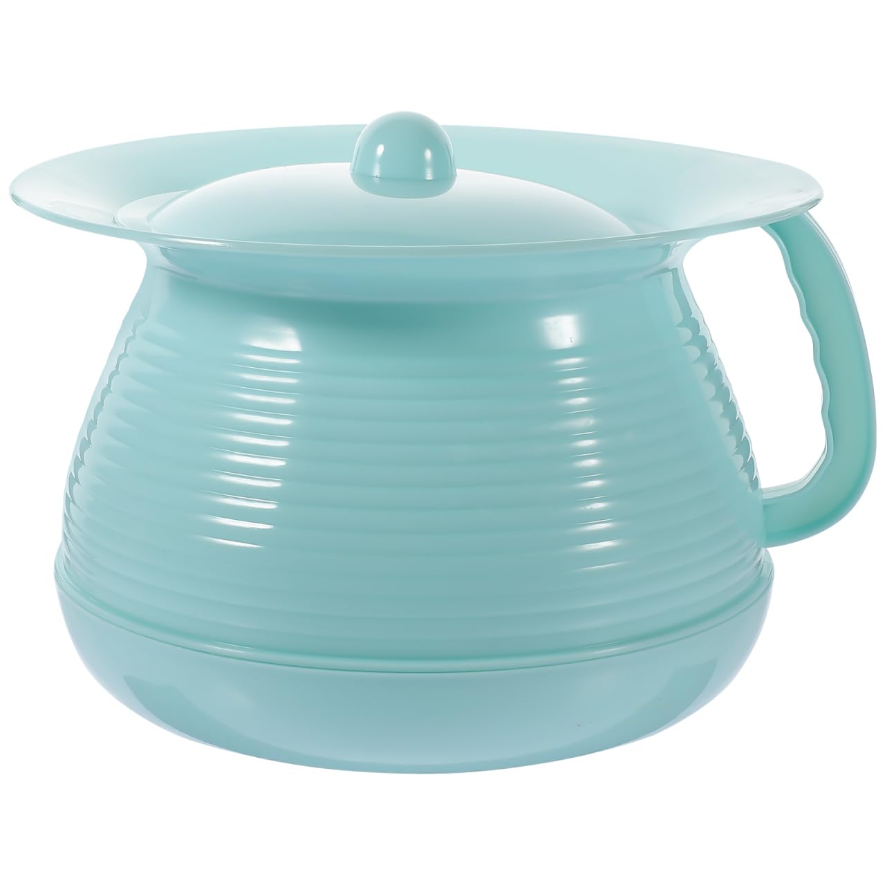 DECHOUS Chamber Pot with Lid and Handle Urinal Chamber Pot Plastic Potty Pee Urine Bucket Bedside Urinal Spittoon for Adults Kids, 21 x14 cm