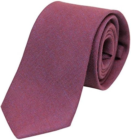 ST34 Brand New Handmade Wool Mens Necktie 3.2"(8cm)-Various Colors (N-1004(Purple Solid))