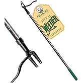Grampa's Weeder Stand Up Weed Puller Tool with Heavy-Duty Steel Long Handle | 4-Claw Steel Head | Weeding Tool | Weed Remover Tool | Pulls Dandelions, Crabgrass &amp; Roots | No Bending | Built To Last