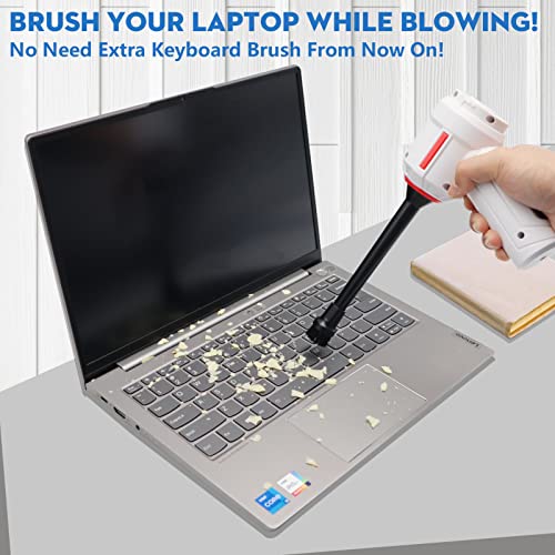 Air Duster, Vacuum & Compressed Air & Blower 3in1, Keyboard Cleaner, 35000 RPM Electric Canned