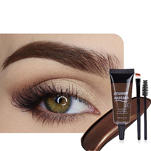 Gel de Cejas Perfectas, Maquillaje para Cejas Duración 24h, Mascara Tinte Fijador para Cejas, Professional Makeup con Pincel y Cepillo Cejas (3#)