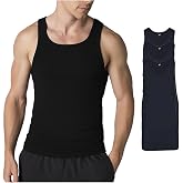 Hanes Men&rsquo;s Tall 100% Cotton Ribbed Tank Tagless Undershirts, Multipack