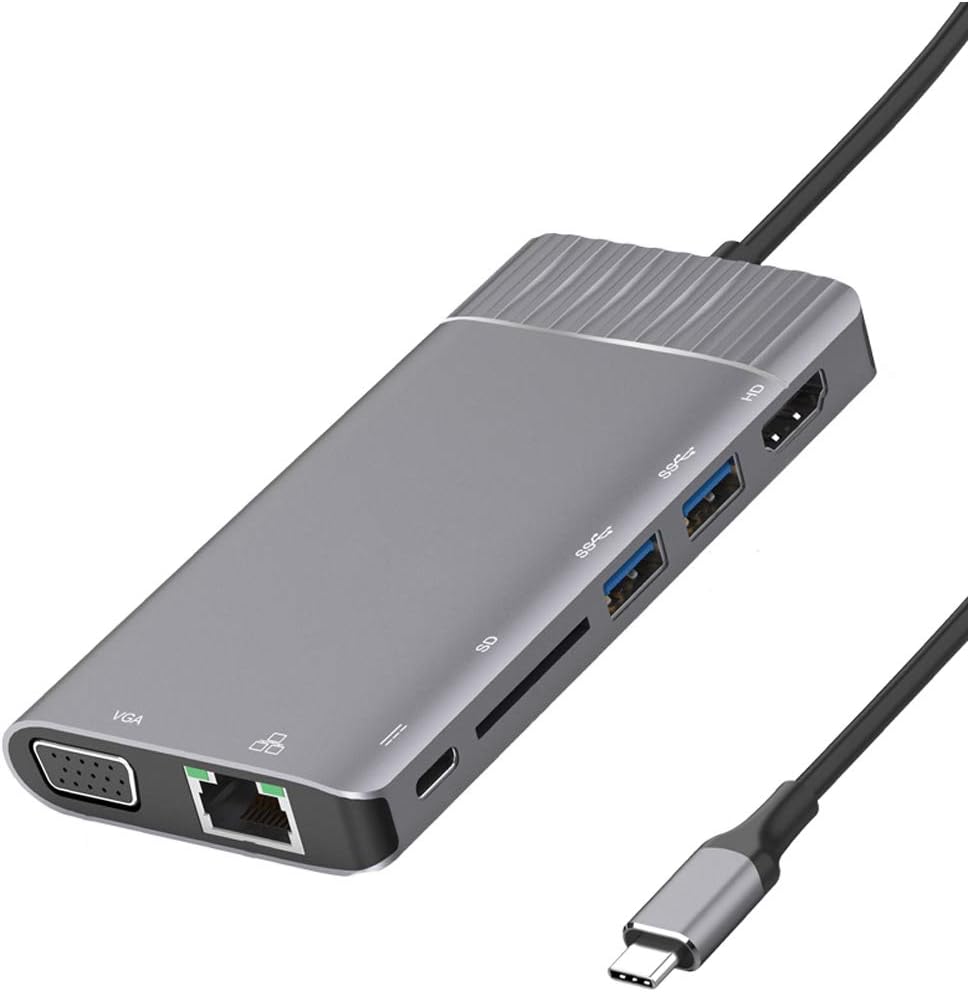 USBC Hub Adapter for iPad Pro Micro/SD Card Slots Audio Jack USBC PD