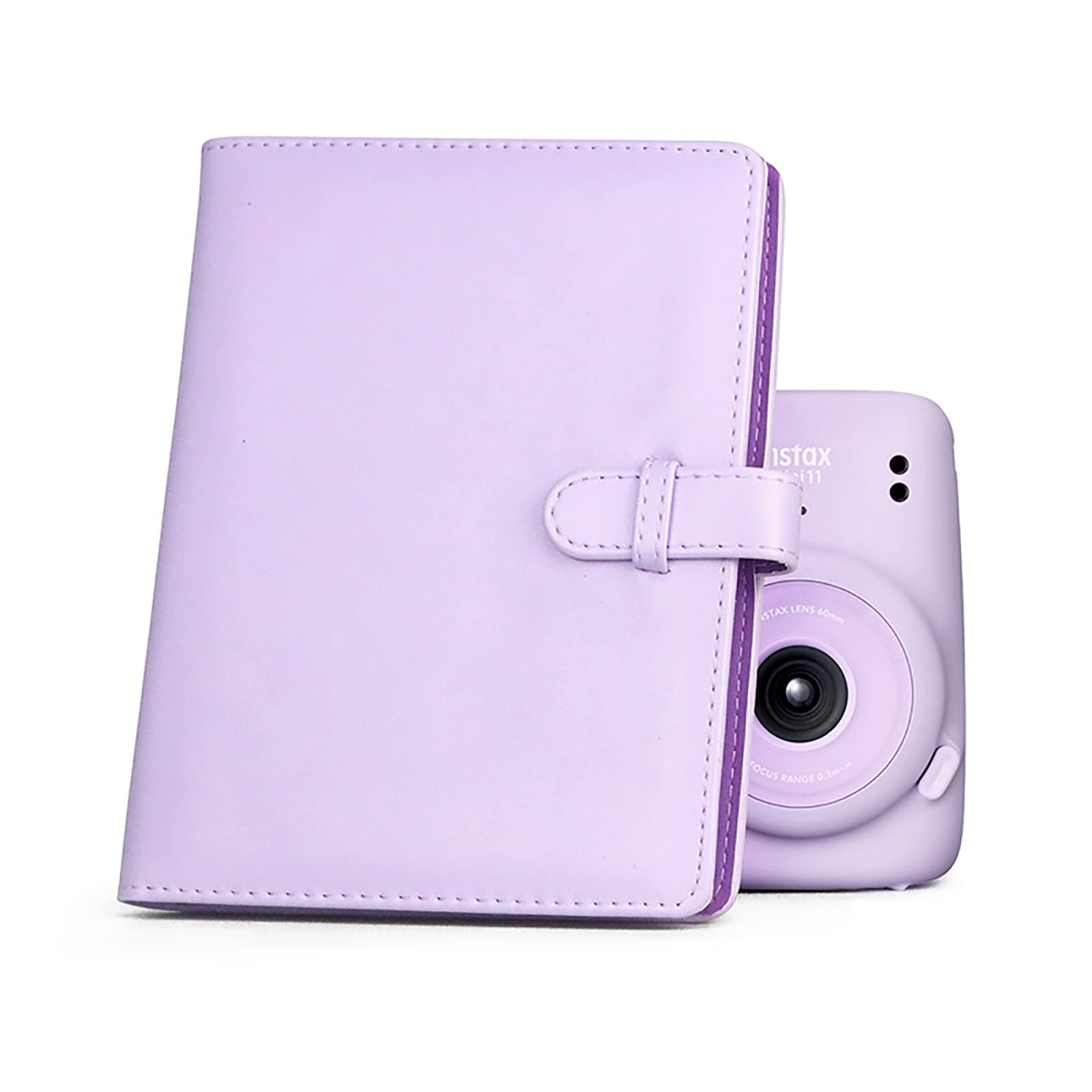 HIYQIN Mini Photo Album Compatible with Fujifilm Instax Mini 13/12/11/41/LiPlay/LiPlay+/9/7s/25/70/90/99/EVO/Link Printer/Polaroid Snap PIC, 128 Pockets Photo Album for 2”x3” Film - Purple