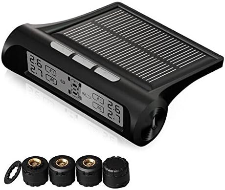 Dunlop Tyre Pressure Monitors, LCD Screen, Real Time Tyre Pressure, Solar Panel, Perfect For Dashboard, Leak Detection