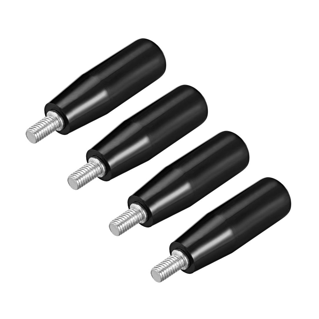 sourcing map 4 Pcs Revolving Handwheel Machine Handle M6 Male Threaded Stem