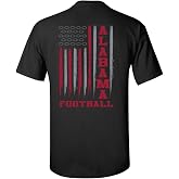 Trenz Shirt Company Football Flag Team Colors Short Sleeve T-Shirt