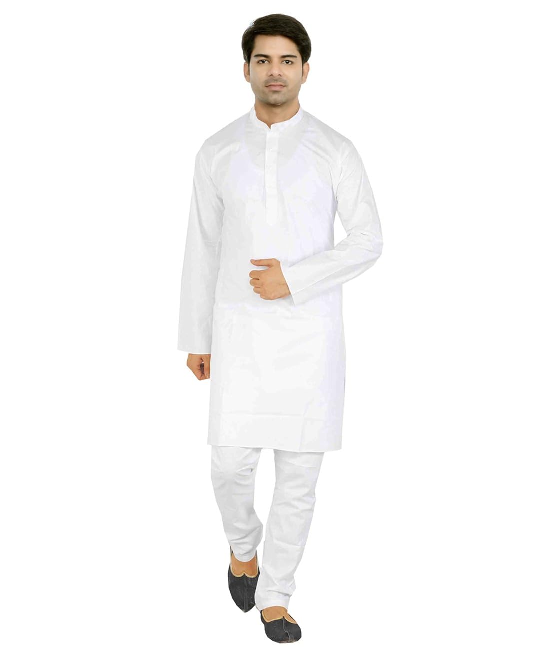vastramay men cotton kurta pyjama and dupatta set (white_vasmkwh000npwhnd)